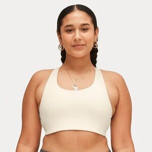 Girlfriend Collective Ivory Simone High Support Bra, size XL